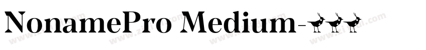 NonamePro Medium字体转换